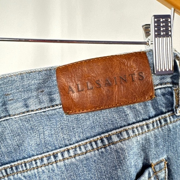 Allsaints‎ The Boys Frayed Hem Jeans in Blue Size 29 - Picture 7 of 14